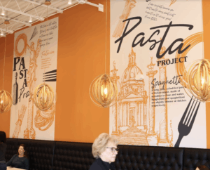 Wall design at pasta project